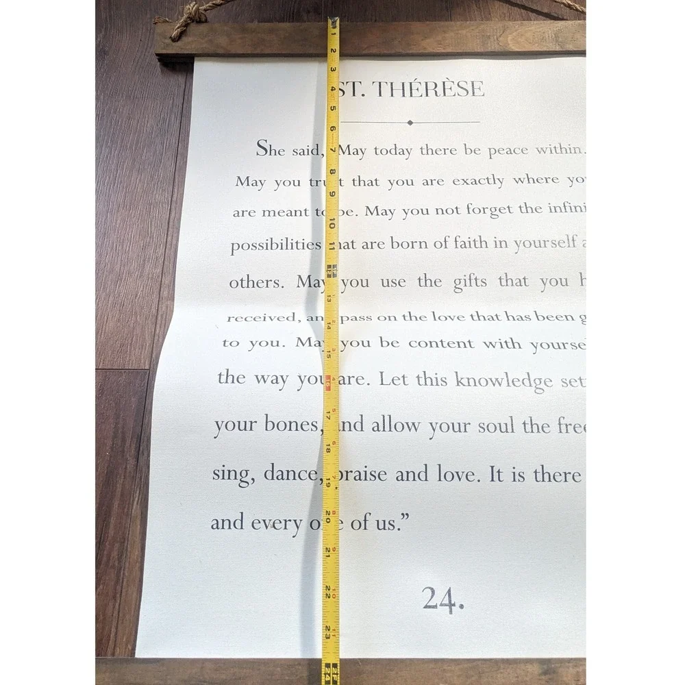 St. Therese Quote Wood Framed Wall Decor‎ Religious Scripture Art